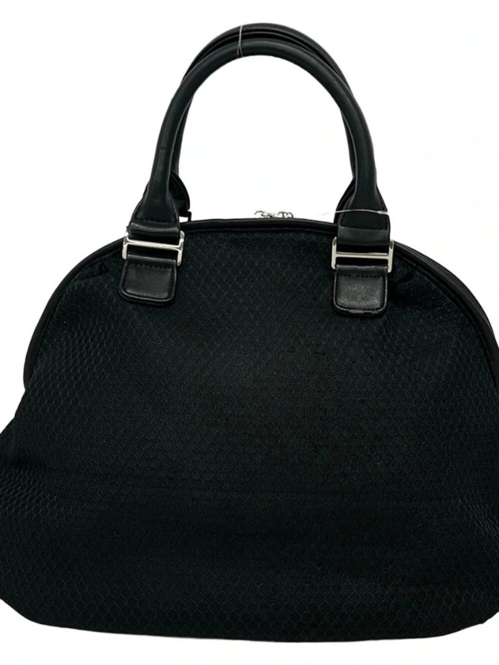 muta Black White Chemical Fiber Leather Handbag - Picture 3 of 11